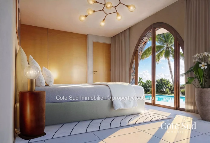 À vendre : villa bioclimatique de luxe en construction - Vue sur le lagon