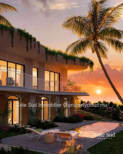 À vendre : villa bioclimatique de luxe en construction - Vue sur le lagon
